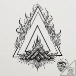82. tattoo design: a “krada” rune integrated… – tattoo sketch (№1752753342_0, 17.07.2025 11:55) — tattoovalue.net