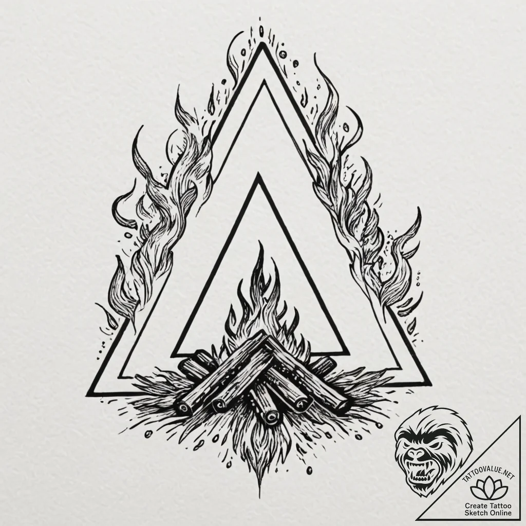 82. tattoo design: a "krada" rune integrated... - tattoo sketch (№1752753342_0, 17.07.2025 11:55) — tattoovalue.net