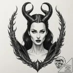 A neo-traditional portrait of maleficent from… – tattoo sketch (№1752753979_0, 17.07.2025 12:06) — tattoovalue.net