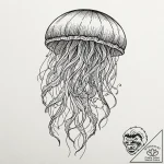 Tattoo sketch a delicate, ethereal jellyfish… – tattoo sketch (№1752754299_0, 17.07.2025 12:11) — tattoovalue.net