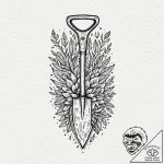 Tattoo design a generic military shovel or en… – tattoo sketch (№1752755095_0, 17.07.2025 12:24) — tattoovalue.net