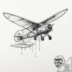 A linework tattoo of an ornithopter, detailed… – tattoo sketch (№1752755812_0, 17.07.2025 12:36) — tattoovalue.net