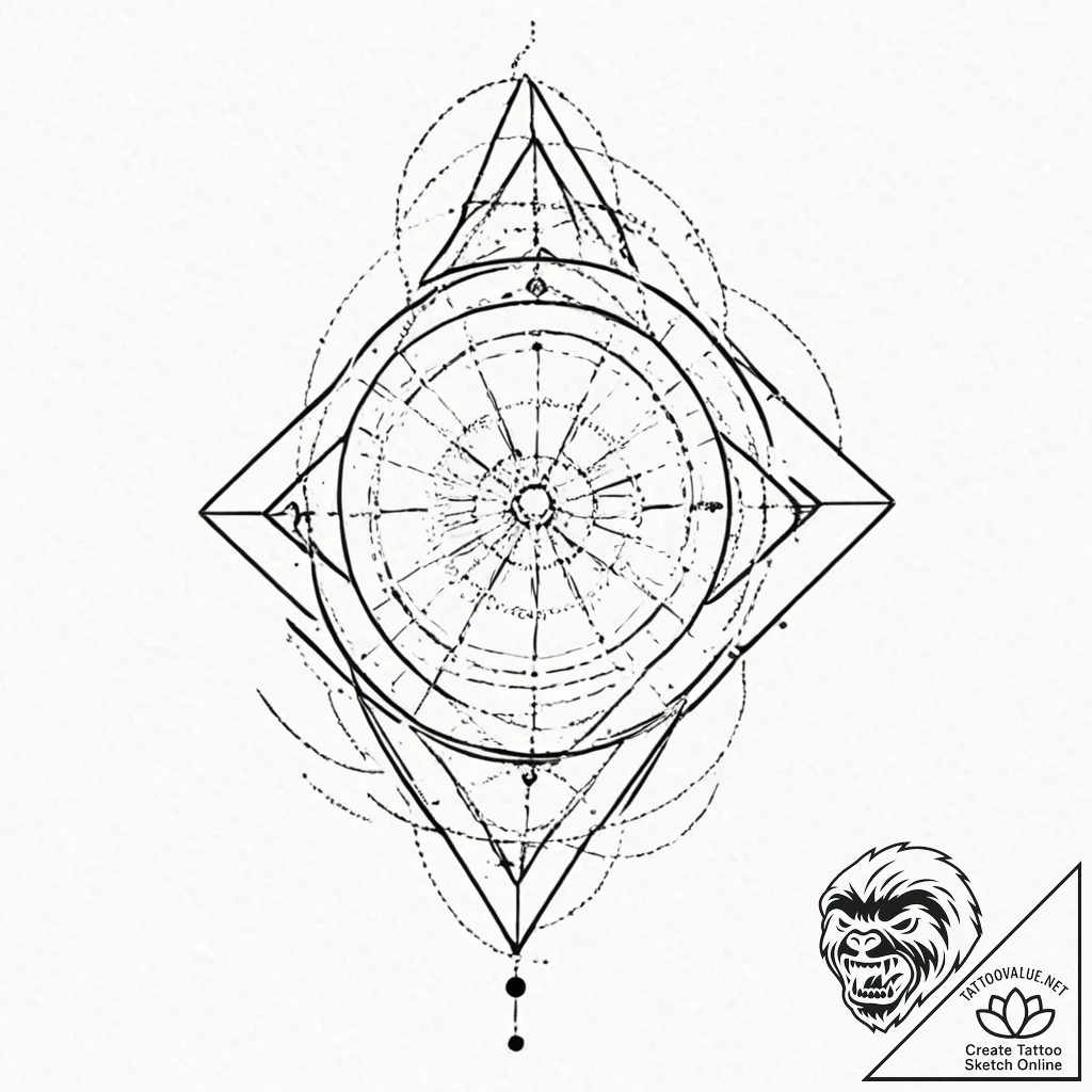 Tattoo design an abstract pattern resembling... - tattoo sketch (№1752756691_0, 17.07.2025 12:51) — tattoovalue.net