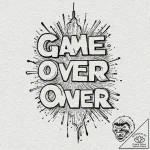 Tattoo sketch a “game over” message made of f… – tattoo sketch (№1752756931_0, 17.07.2025 12:55) — tattoovalue.net