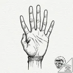 Tattoo sketch a hand with a subtle ‘thread’ w… – tattoo sketch (№1752758529_0, 17.07.2025 13:22) — tattoovalue.net