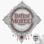A minimalist sketch of the bates motel sign,,… – tattoo sketch (№1752759252_0, 17.07.2025 13:34) — tattoovalue.net