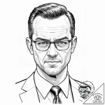 A graphic novel style portrait of agent smith… – tattoo sketch (№1752761223_0, 17.07.2025 14:07) — tattoovalue.net