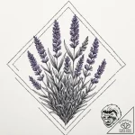 Lavender, artistic tattoo sketch, on a clean… – tattoo sketch (№1752768271_0, 17.07.2025 16:04) — tattoovalue.net