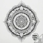 Tattoo design a blend of fiery reds and orang… – tattoo sketch (№1752768768_0, 17.07.2025 16:12) — tattoovalue.net
