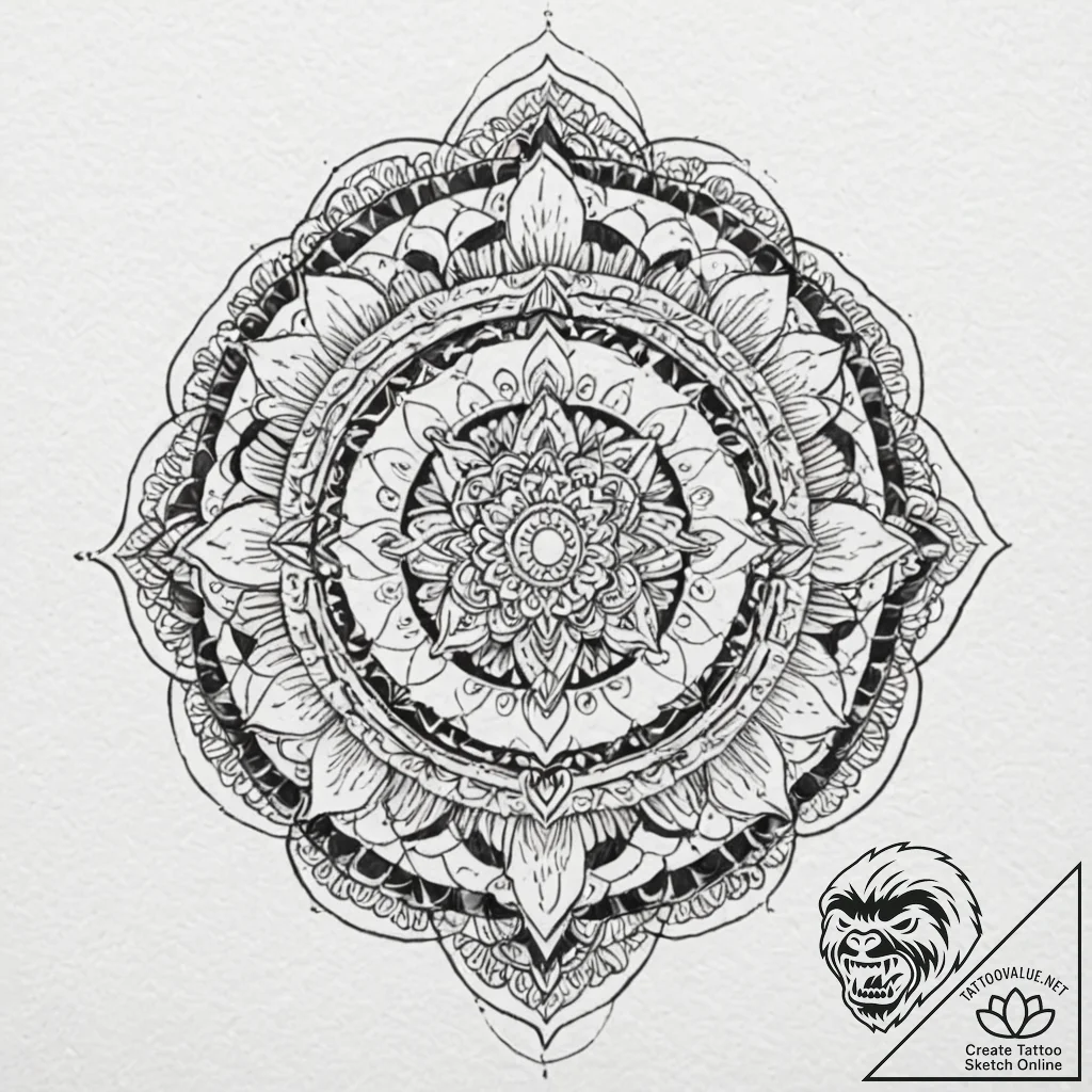 Tattoo design a blend of fiery reds and orang... - tattoo sketch (№1752768768_0, 17.07.2025 16:12) — tattoovalue.net