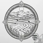 A shot of a rice paddy terrace in vietnam., c… – tattoo sketch (№1752769254_0, 17.07.2025 16:20) — tattoovalue.net