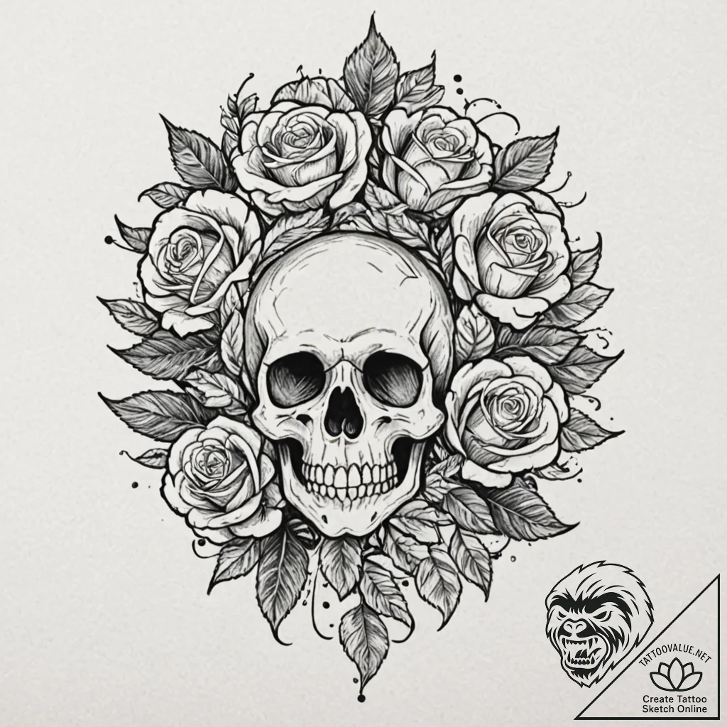 Tattoo sketch a delicate bouquet where each f... - tattoo sketch (№1752769580_0, 17.07.2025 16:26) — tattoovalue.net