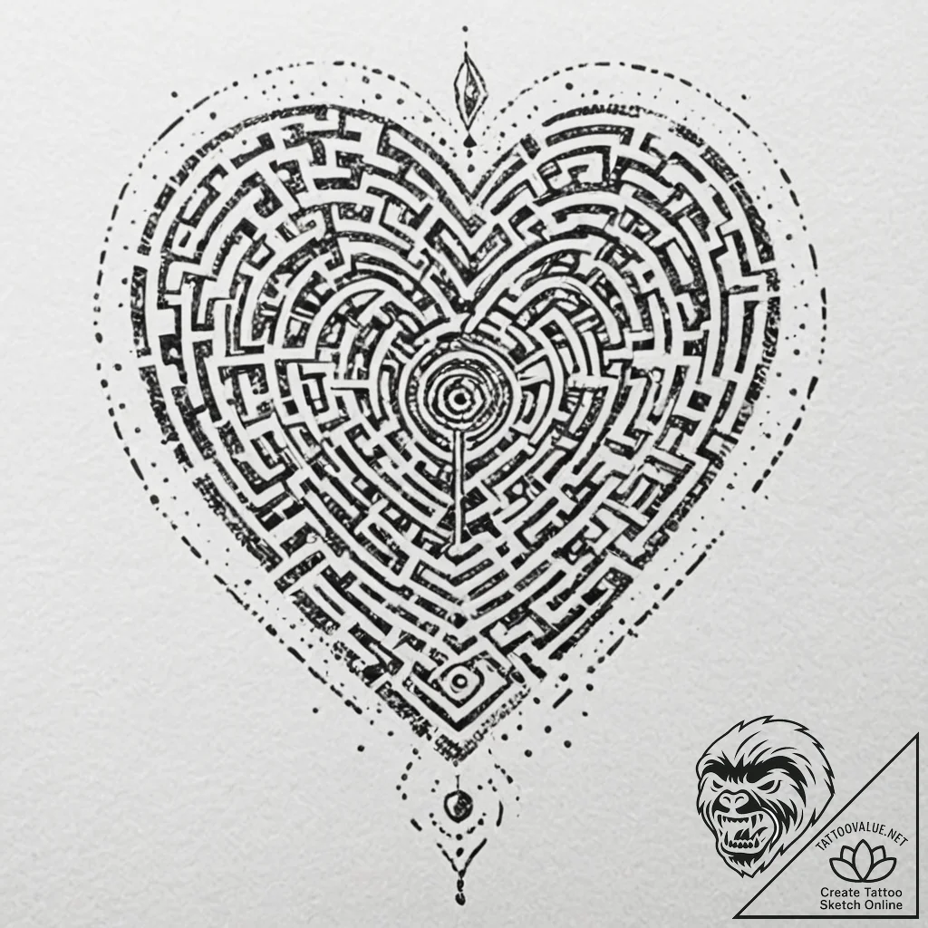 Tattoo sketch a delicate heart that is also a... - tattoo sketch (№1752771050_0, 17.07.2025 16:50) — tattoovalue.net