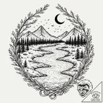Tattoo design: a landscape of fertile earth a… – tattoo sketch (№1752771623_0, 17.07.2025 17:00) — tattoovalue.net