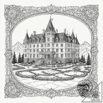A linework tattoo of the overlook hotel carpe… – tattoo sketch (№1752772850_0, 17.07.2025 17:20) — tattoovalue.net