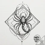 Tattoo design a scorpio symbol composed of da… – tattoo sketch (№1752772932_0, 17.07.2025 17:22) — tattoovalue.net