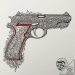 A sketch of a thompson submachine gun, the we… – tattoo sketch (№1752773014_0, 17.07.2025 17:23) — tattoovalue.net