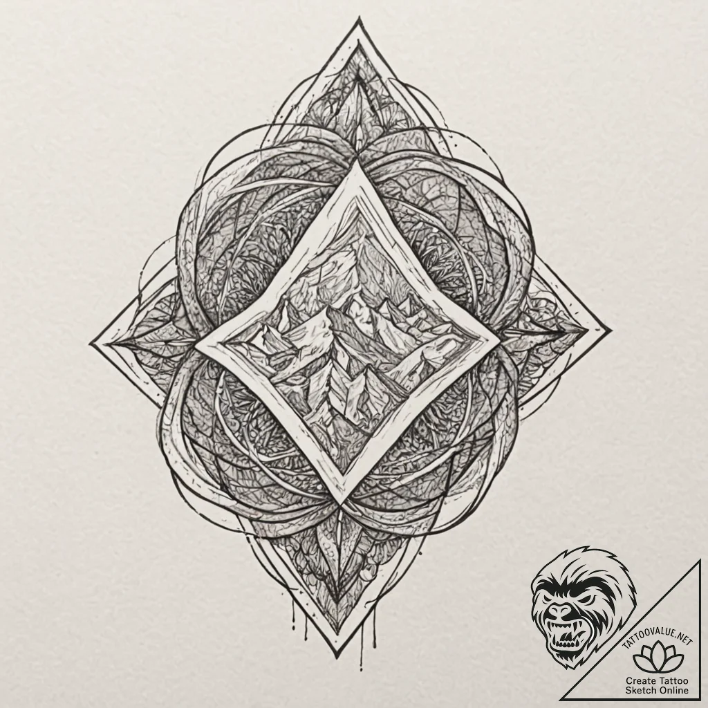 Tattoo design a subtle "force field" protecti... - tattoo sketch (№1752773670_0, 17.07.2025 17:34) — tattoovalue.net
