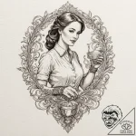 A close-up of a bartender pouring a craft coc… – tattoo sketch (№1752777499_0, 17.07.2025 18:38) — tattoovalue.net
