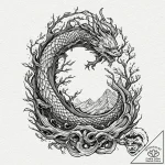 Tattoo sketch a strong, gnarled tree stump, s… – tattoo sketch (№1752778778_0, 17.07.2025 18:59) — tattoovalue.net