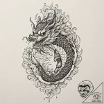 Torch, artistic tattoo sketch, on a clean whi… – tattoo sketch (№1752779591_0, 17.07.2025 19:13) — tattoovalue.net