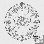 Tattoo design a minimalist zodiac symbol with… – tattoo sketch (№1752779674_0, 17.07.2025 19:14) — tattoovalue.net