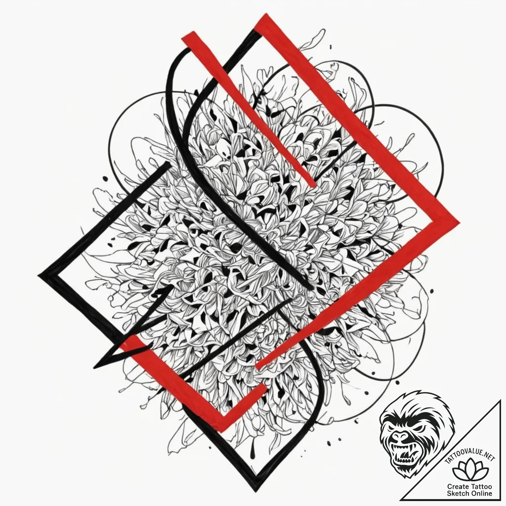 Tattoo design an abstract interpretation of m... - tattoo sketch (№1752782050_0, 17.07.2025 19:54) — tattoovalue.net