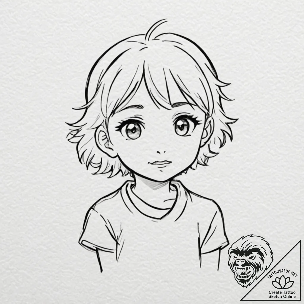 анимация (для детей и взрослых) & аниме, arti... - tattoo sketch (№1752783083_0, 17.07.2025 20:11) — tattoovalue.net