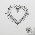 Tattoo design a simple heart outline with a t… – tattoo sketch (№1752783801_0, 17.07.2025 20:23) — tattoovalue.net