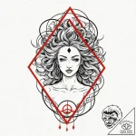 Fortune (goddess/symbol), tattoo line art, on… – tattoo sketch (№1752783881_0, 17.07.2025 20:24) — tattoovalue.net