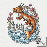 A watercolor sketch of the intricate chess pi… – tattoo sketch (№1752784041_0, 17.07.2025 20:27) — tattoovalue.net