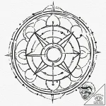 A dotwork tattoo of the transmutation circle… – tattoo sketch (№1752784123_0, 17.07.2025 20:28) — tattoovalue.net