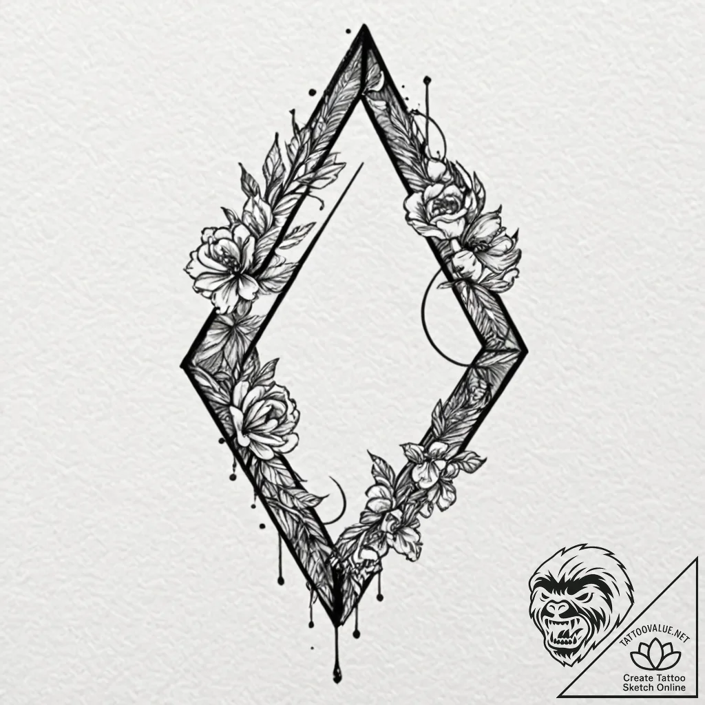 Tattoo design a small, elegant symbol behind... - tattoo sketch (№1752784762_0, 17.07.2025 20:39) — tattoovalue.net