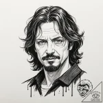 A graphic novel style portrait of sirius blac… – tattoo sketch (№1752785082_0, 17.07.2025 20:44) — tattoovalue.net