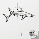 Hammerhead shark, concept art for tattoo, bla… – tattoo sketch (№1752785477_0, 17.07.2025 20:51) — tattoovalue.net