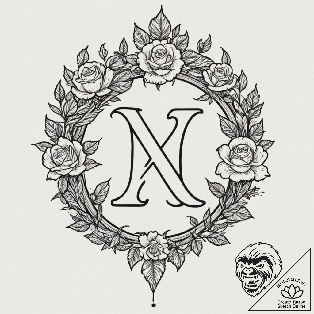 123. tattoo sketch: "lelya" rune with a youth... - tattoo sketch (№1752785556_0, 17.07.2025 20:52) — tattoovalue.net