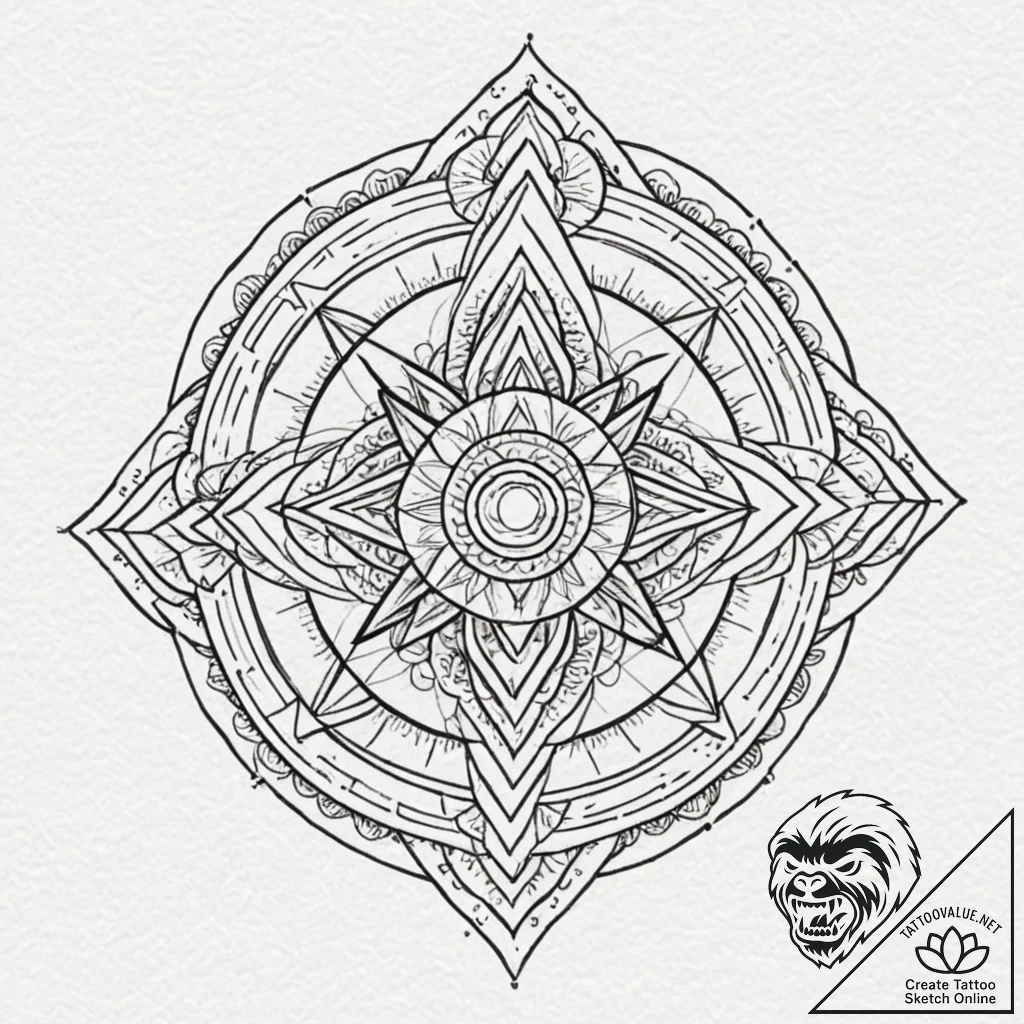 Tattoo design a futuristic medical symbol for... - tattoo sketch (№1752785638_0, 17.07.2025 20:53) — tattoovalue.net