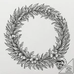 Tattoo design ‘gg’ surrounded by a winner’s w… – tattoo sketch (№1752786514_0, 17.07.2025 21:08) — tattoovalue.net