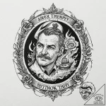 A trash polka tattoo of the “shock therapy” s… – tattoo sketch (№1752786752_0, 17.07.2025 21:12) — tattoovalue.net