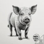 Pig, artistic tattoo sketch, realistic black… – tattoo sketch (№1752786909_0, 17.07.2025 21:15) — tattoovalue.net