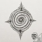 Tattoo design a tiny, abstract galaxy swirl o… – tattoo sketch (№1752786988_0, 17.07.2025 21:16) — tattoovalue.net