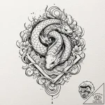 A watercolor sketch of the glitching, dimensi… – tattoo sketch (№1752788355_0, 17.07.2025 21:39) — tattoovalue.net