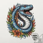 A trash polka composition of a sandworm, spic… – tattoo sketch (№1752788435_0, 17.07.2025 21:40) — tattoovalue.net