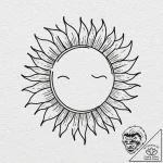 Sun, tattoo sketch design, minimalist tattoo… – tattoo sketch (№1752789307_0, 17.07.2025 21:55) — tattoovalue.net