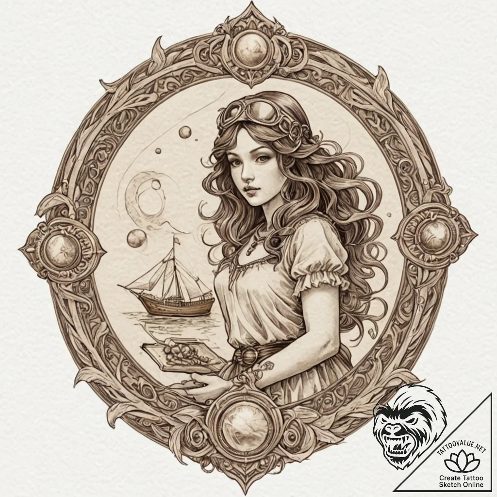 A sketch of a guild navigator in its spice ta... - tattoo sketch (№1752789465_0, 17.07.2025 21:57) — tattoovalue.net