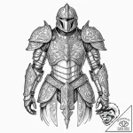 Tattoo sketch an abstract “armor” made of lig… – tattoo sketch (№1752790347_0, 17.07.2025 22:12) — tattoovalue.net