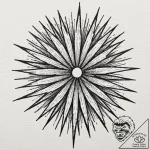 Tattoo sketch a starburst effect emanating fr… – tattoo sketch (№1752790986_0, 17.07.2025 22:23) — tattoovalue.net