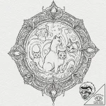 A watercolor sketch of the animated “a dream… – tattoo sketch (№1752791301_0, 17.07.2025 22:28) — tattoovalue.net