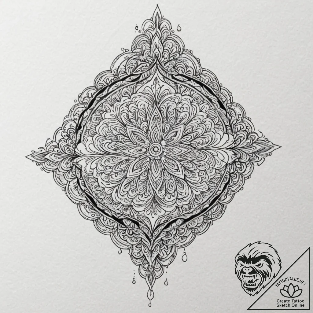 Tattoo sketch a single drop of water creating... - tattoo sketch (№1752792178_0, 17.07.2025 22:42) — tattoovalue.net