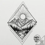 Tattoo sketch a geometric representation of a… – tattoo sketch (№1752792417_0, 17.07.2025 22:46) — tattoovalue.net